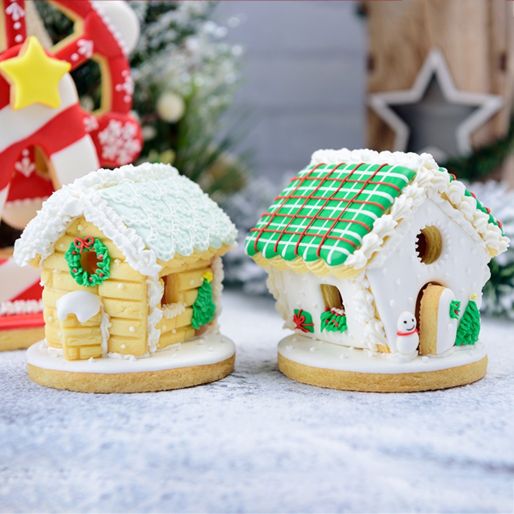 Cookies Pack - 6개 미니 크리스마스 진저브레드 하우스 쿠키