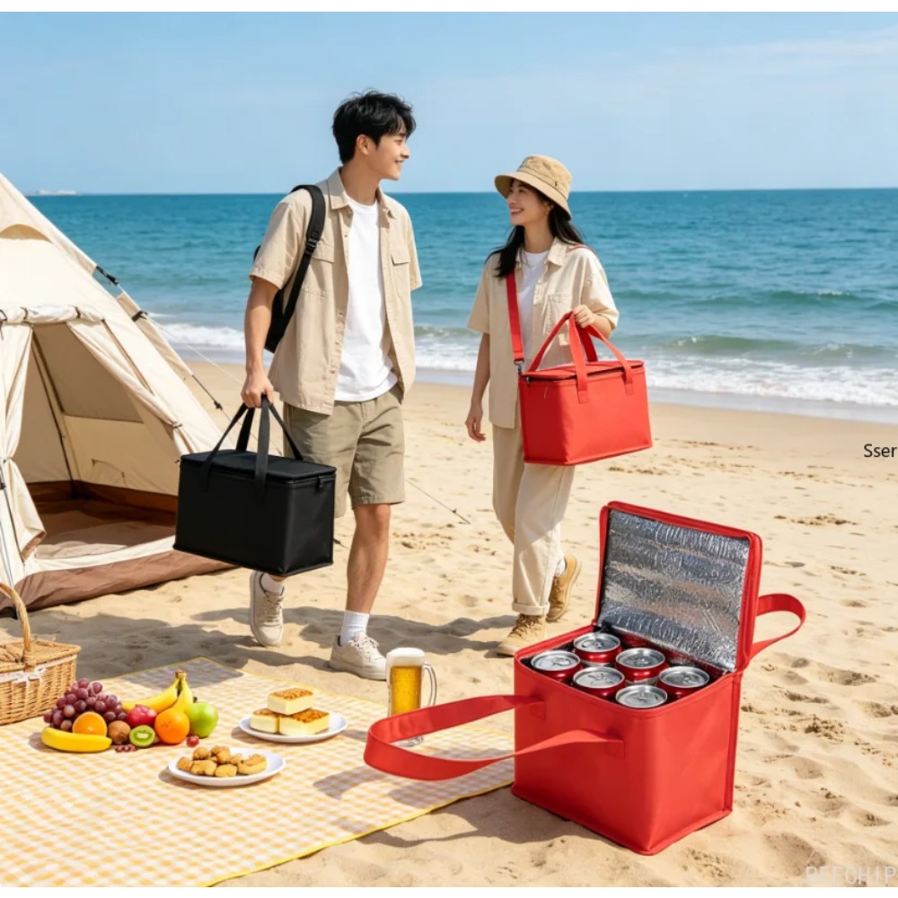 Food Snacks Delivery - 접이식 단열 휴대용 점심 쿨러 가방