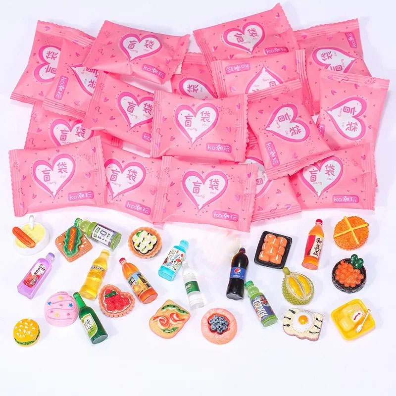Food Snacks Drinks - 랜덤 스타일 가방 미니어처 음식 장난감