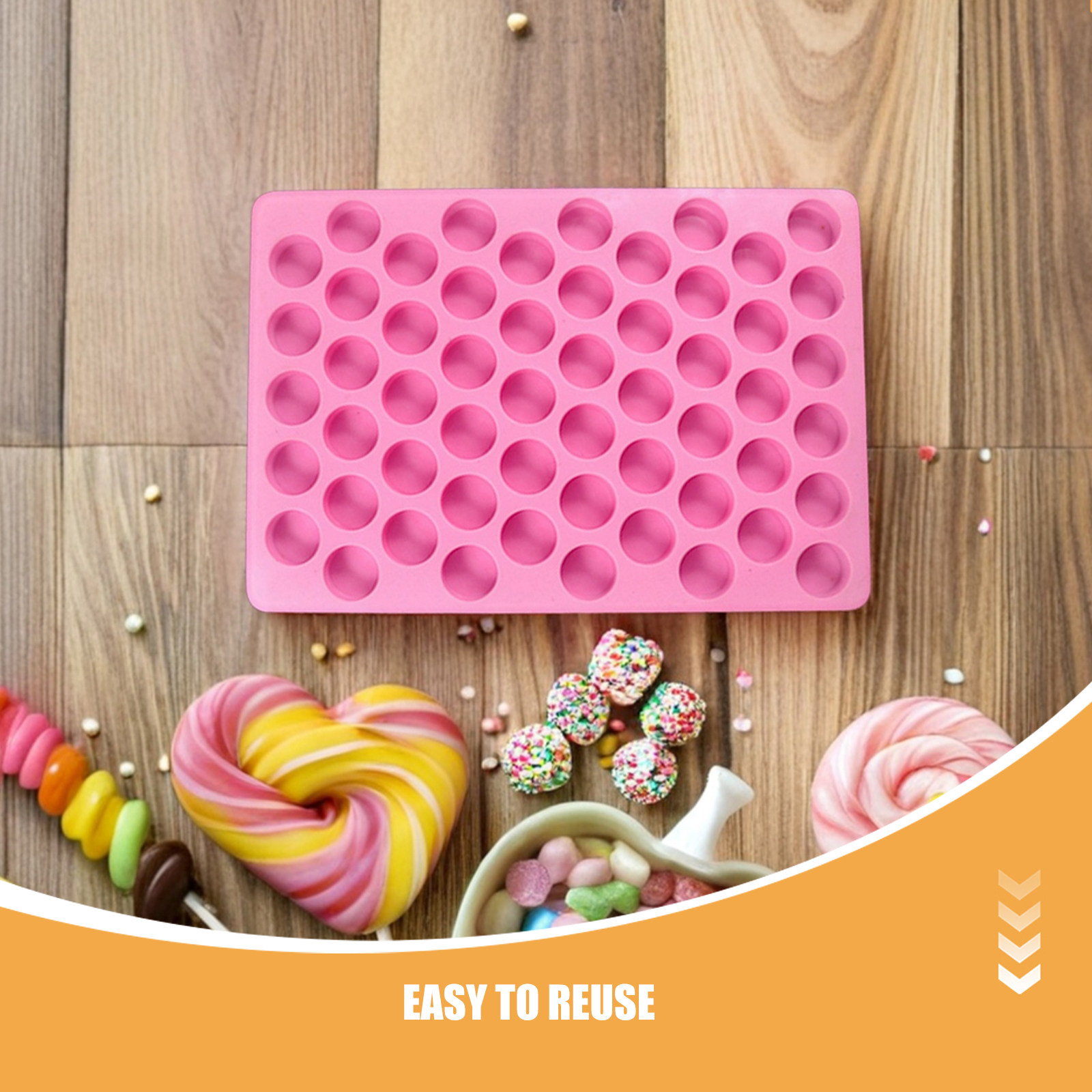 2Pcs 실리콘 원형 몰드 직경 2Cm 55 슬롯 초콜 - Gummy Candy 리뷰 및 가격