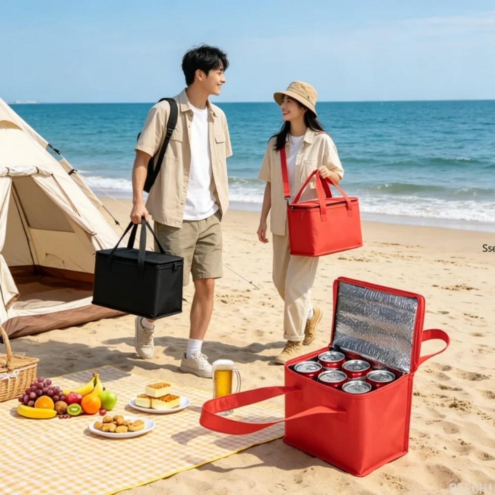 휴대용 점심 도시락 가방 접이식 단열 피크닉 아이스팩  - Food Snacks Delivery 리뷰 및 가격