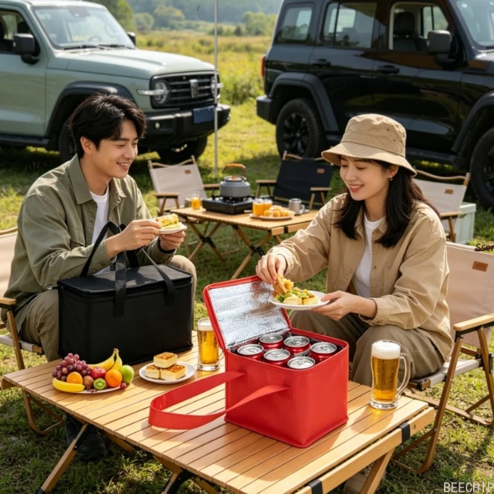 휴대용 점심 도시락 가방 접이식 단열 피크닉 아이스팩  - Food Snacks Delivery 리뷰 및 가격