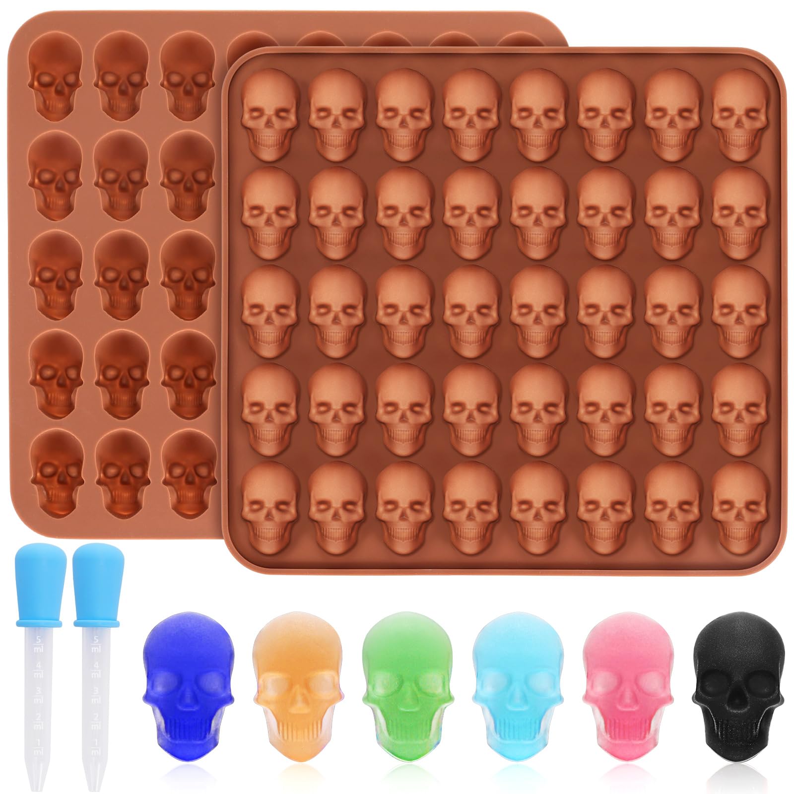 1-2팩 미니 해골 모양 구미 초콜릿 몰드 - 드롭퍼가 - Gummy Candy 리뷰 및 가격