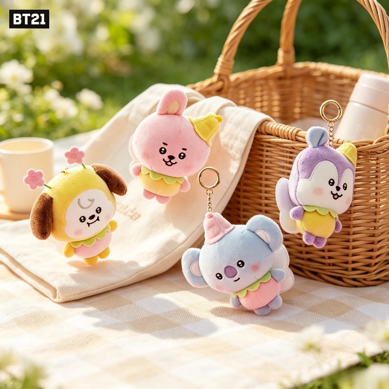 BT21 벚꽃 시리즈 봉제 인형 키링, 귀엽고 깜찍한  - Cookies Pack 리뷰 및 가격