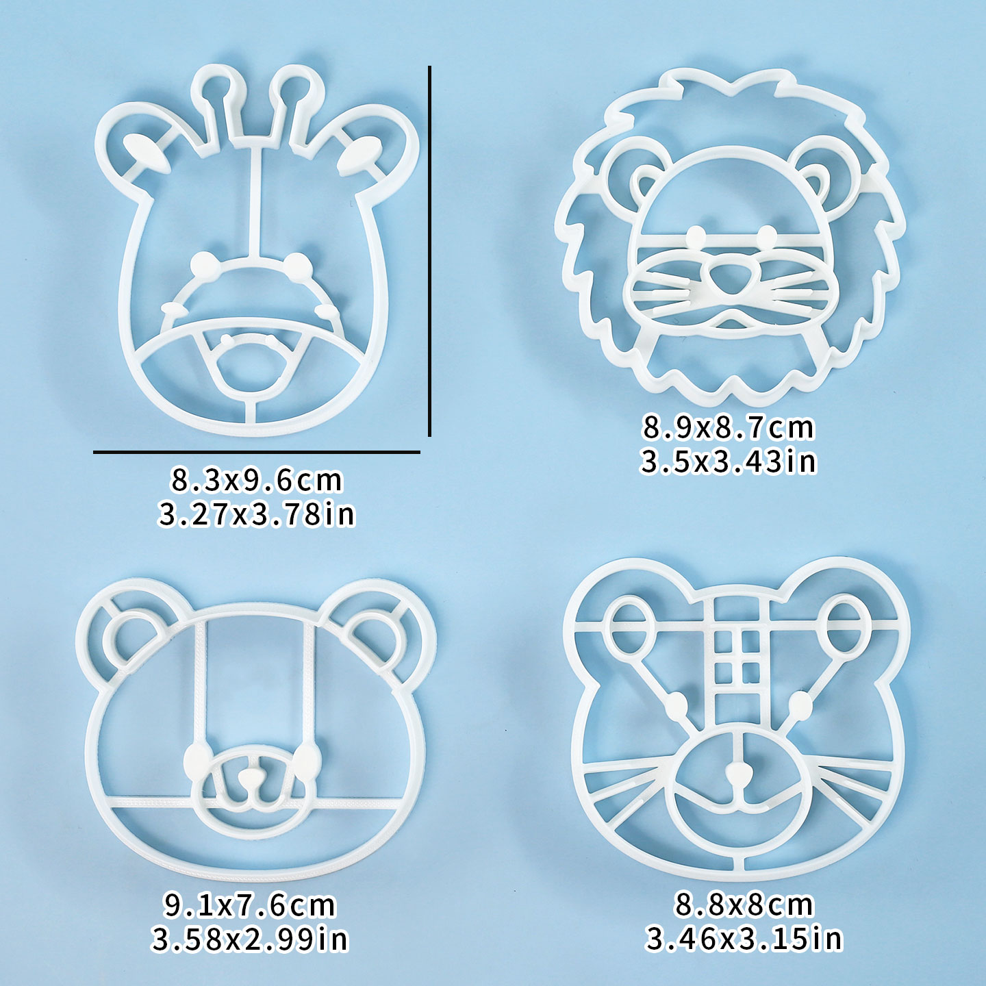 4개 동물 쿠키 커터 세트 3D 귀여운 사자 호랑이 기 - Cookies Pack 리뷰 및 가격