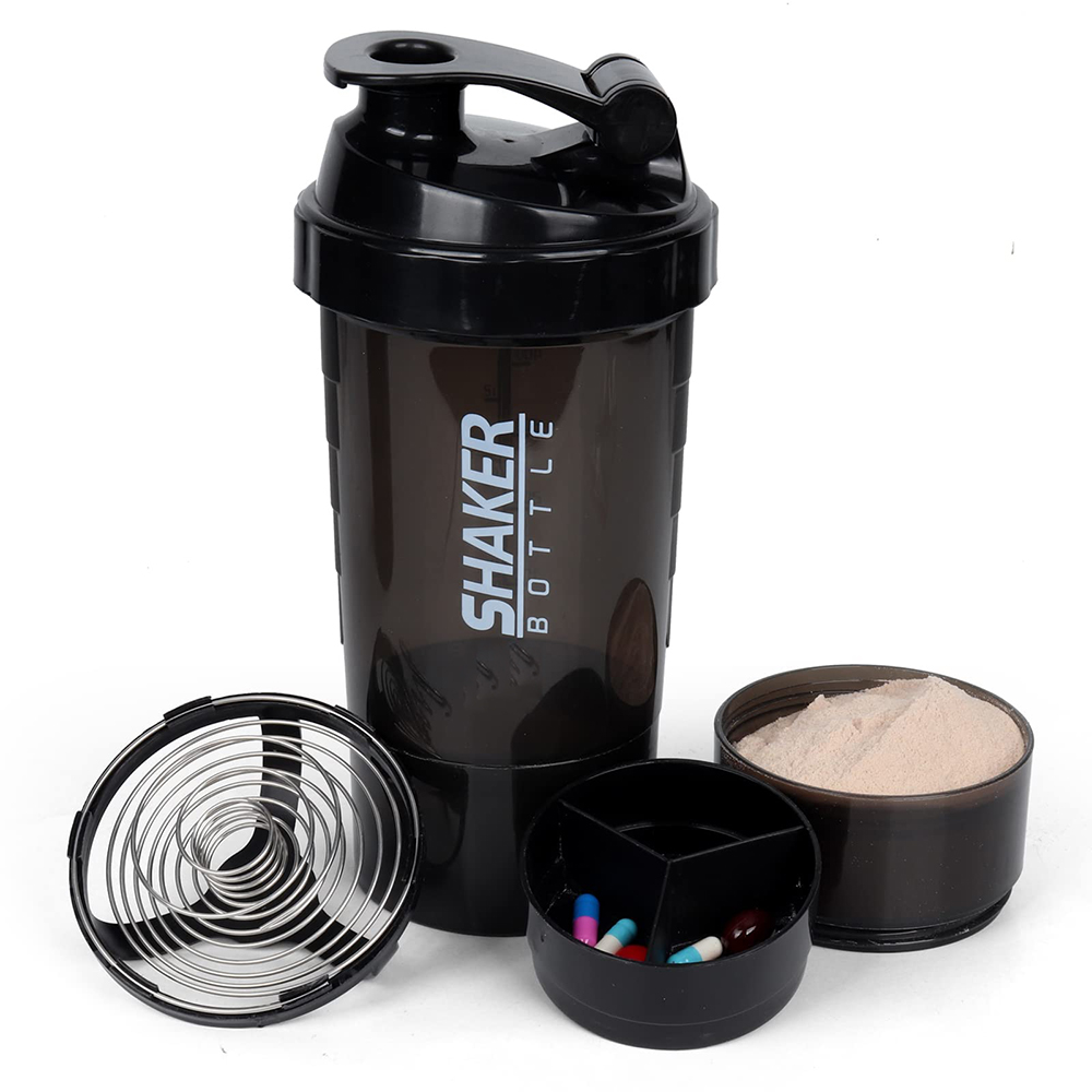 3 층 셰이커 단백질 병 분말 쉐이크 컵 물병 플라스틱 - Protein Bar 리뷰 및 가격