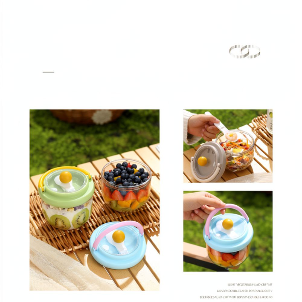 세련된 디자인의 휴대용 샐러드 용기, 손잡이가 달려 있 - Healthy Snacks Food 리뷰 및 가격