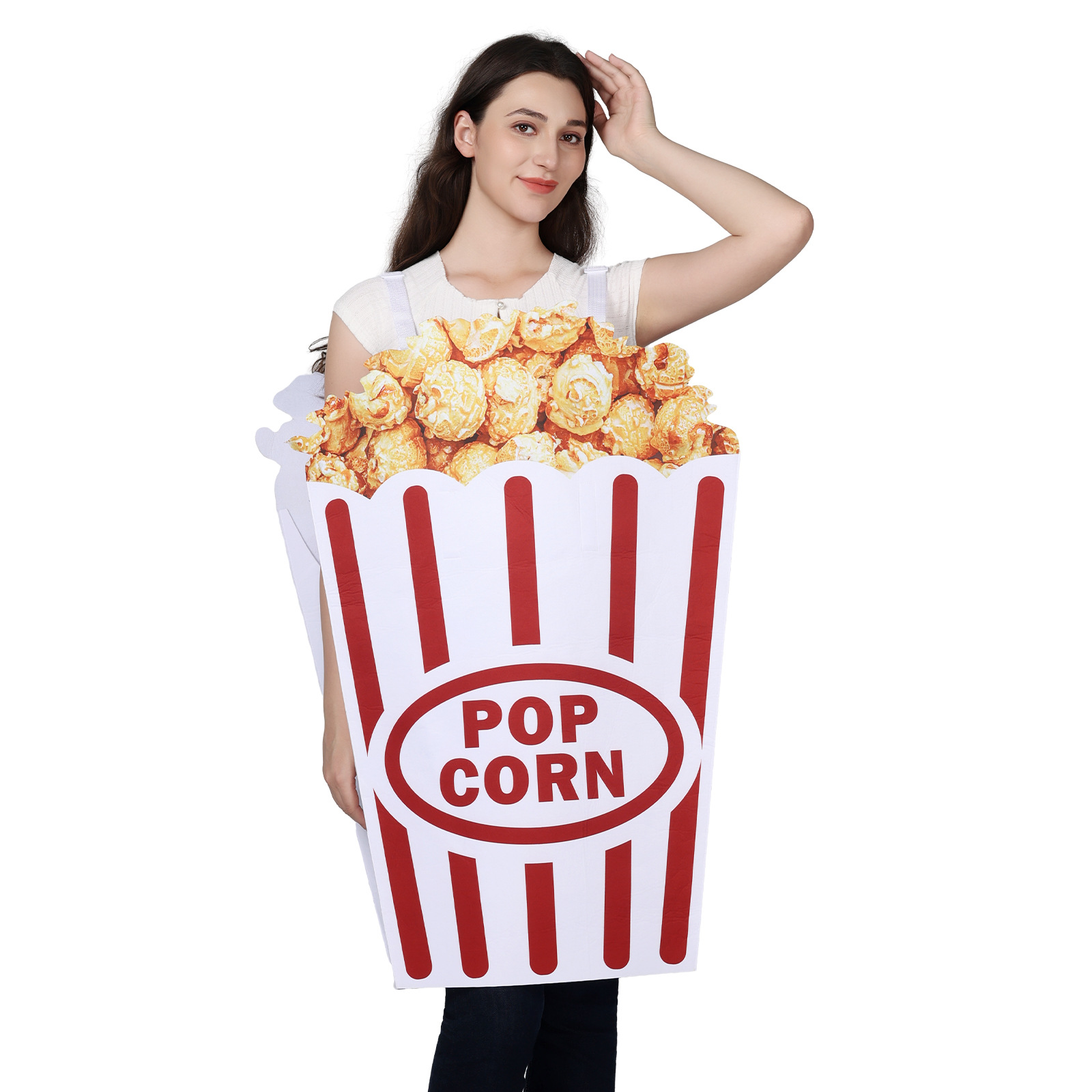성인용 팝콘 상자 의상, 재미있는 음식 테마의 화려한  - Popcorn 리뷰 및 가격