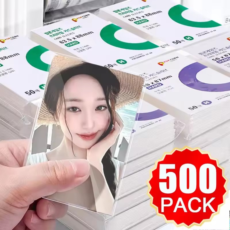 500개입 한국 카드 슬리브 HD 투명 Kpop 아이돌 - Popcorn 리뷰 및 가격